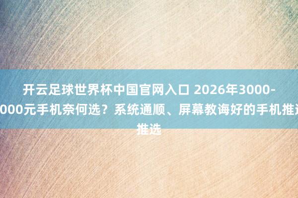 开云足球世界杯中国官网入口 2026年3000-4000元手机奈何选？系统通顺、屏幕教诲好的手机推选