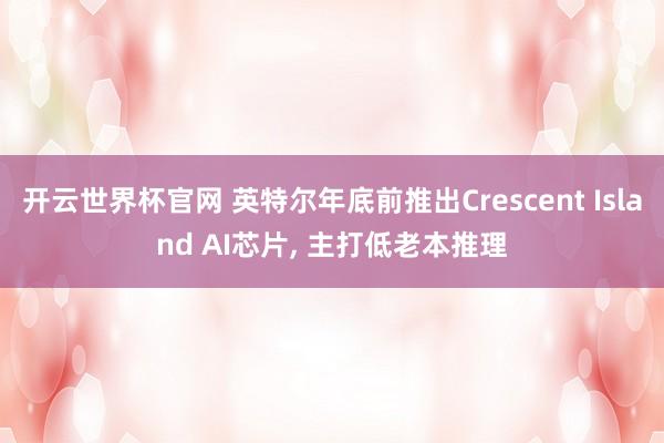 开云世界杯官网 英特尔年底前推出Crescent Island AI芯片， 主打低老本推理