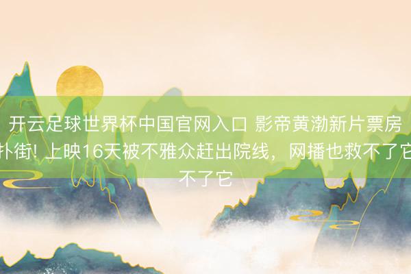 开云足球世界杯中国官网入口 影帝黄渤新片票房扑街! 上映16天被不雅众赶出院线，网播也救不了它