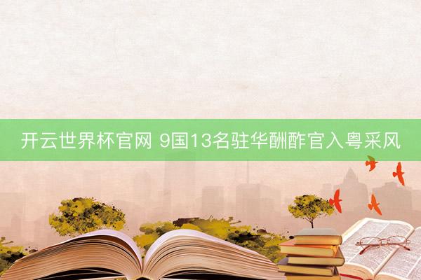 开云世界杯官网 9国13名驻华酬酢官入粤采风